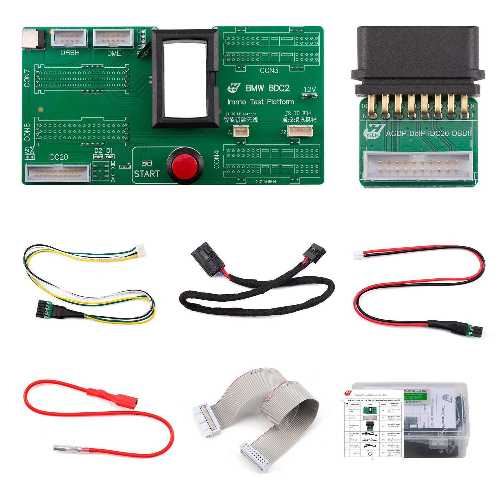 Yanhua Mini ACDP-2 Module 38 with BMW BDC2 Keys Learning Bench Platform and LF Smart Key Antenna Remote Control Receiver