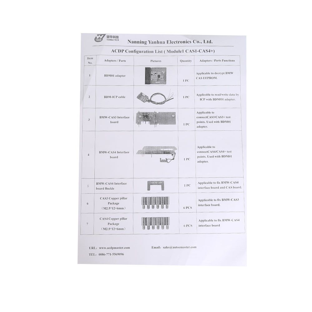 Yanhua Mini ACDP ACDP-2 Module1 with License A500 for BMW CAS1-CAS4+ IMMO Key Programming and Odometer Reset Newly Add CAS4 OBD Function