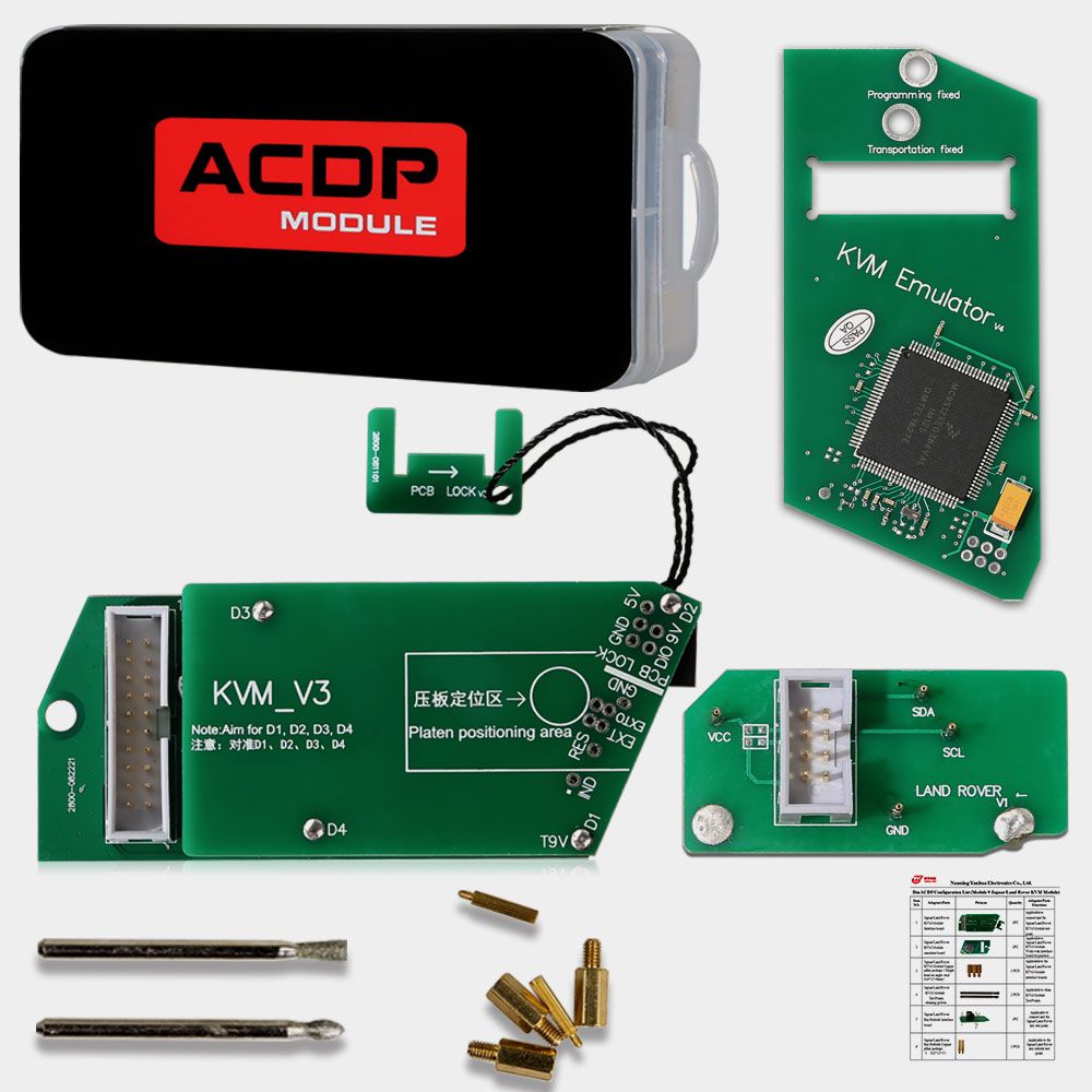 Yanhua Mini ACDP Module9 Land Rover Key Programming Support KVM from 2015-2018 Add Key & All Key Lost