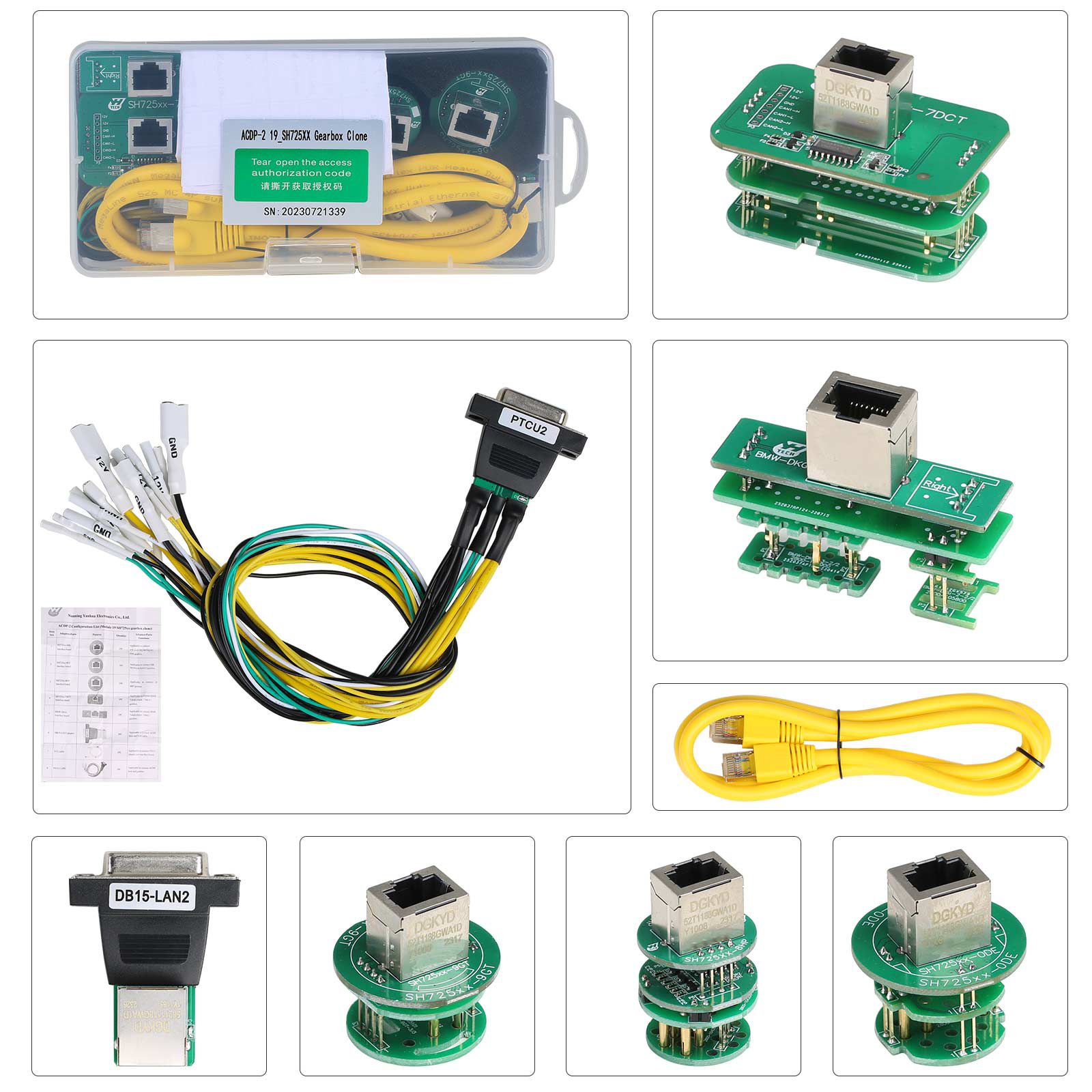 Yanhua Mini ACDP-2 Master with Module 19 for SH725XX Gearbox Clone Support ZF 8HP DQ380/DQ381 0DE,MB VGS-NAG3,BMW GETAG 7DCT and BMW TEMIC DKG