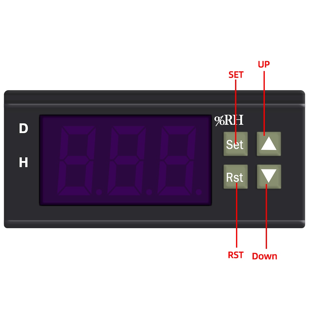ZFX-13001 Humidity Controller Hygrometer Controller 1% ~ 99% RH 220V 10A Hygrostat Humidistat PU Delay Protection Function