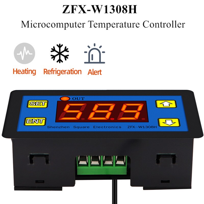 ZFX-W1308H Microcomputer Temperature Controller Thermostat Intelligent Time Controller Adjustable Electronic -55~120 ℃