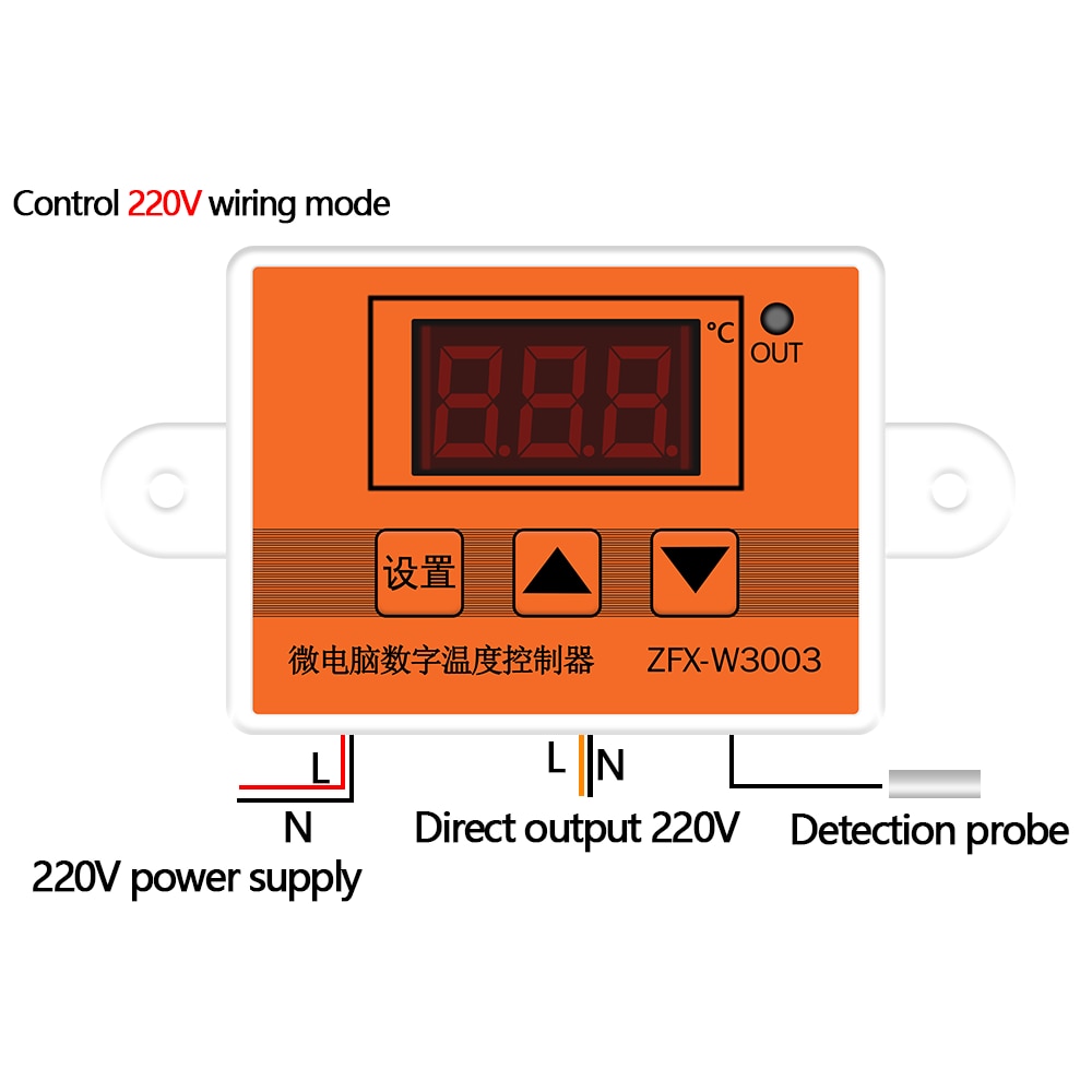 ZFX-W3003 Micro Temperature Controller Thermostat Thermoregulator Heating and Cooling Intelligent Incubator Water Temp Regulator