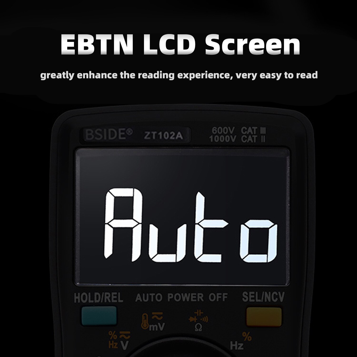 ZT102A Digital Multimeter 6000 Counts AC/DC Voltmeter Voltage Transistor Tester Frequency Temperature Meter 113D Backlight