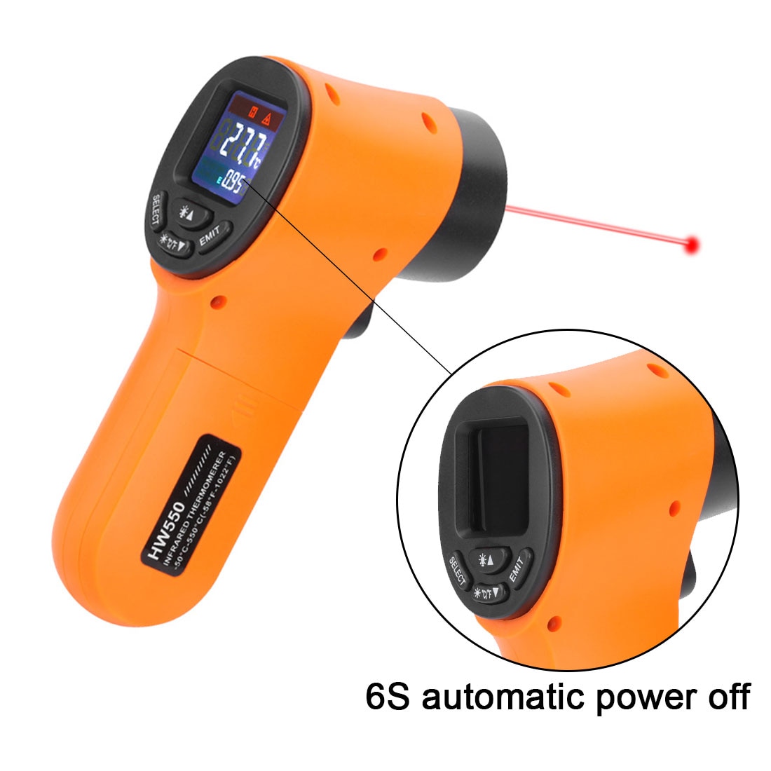 -50~550°C Non-Contact Infrared Kitchen Thermometer