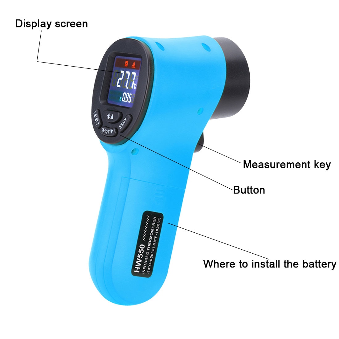 -50~550°C Non-Contact Infrared Kitchen Thermometer