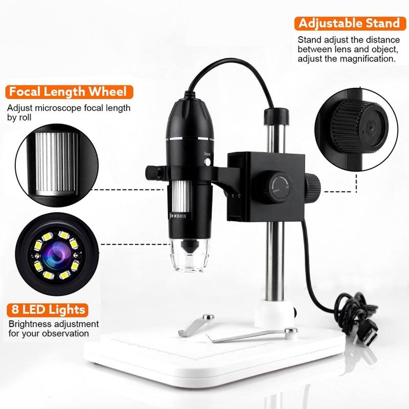 1600X 1000X USB Microscope Handheld Portable Digital Mic