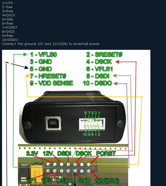 fgtech-galletto-2-master-versiob- to-BDM100-pinout