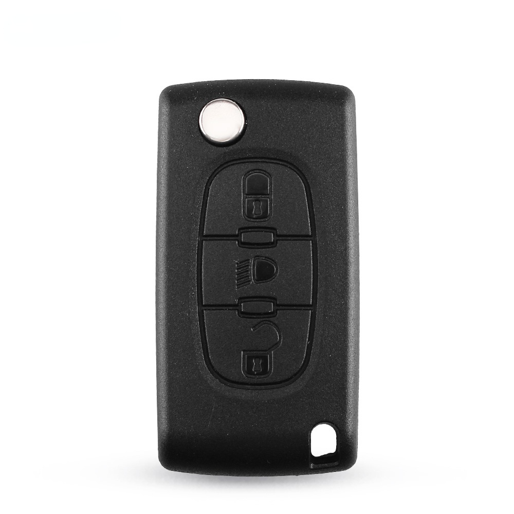 3 Buttons Flip Remote Car Key Case Shell 