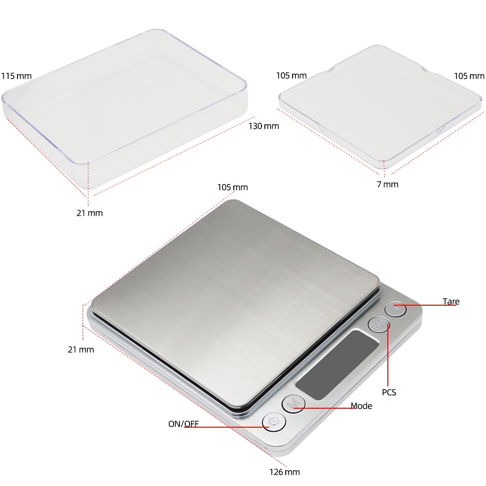 3000g x 0.1g Electronic Platform Scale