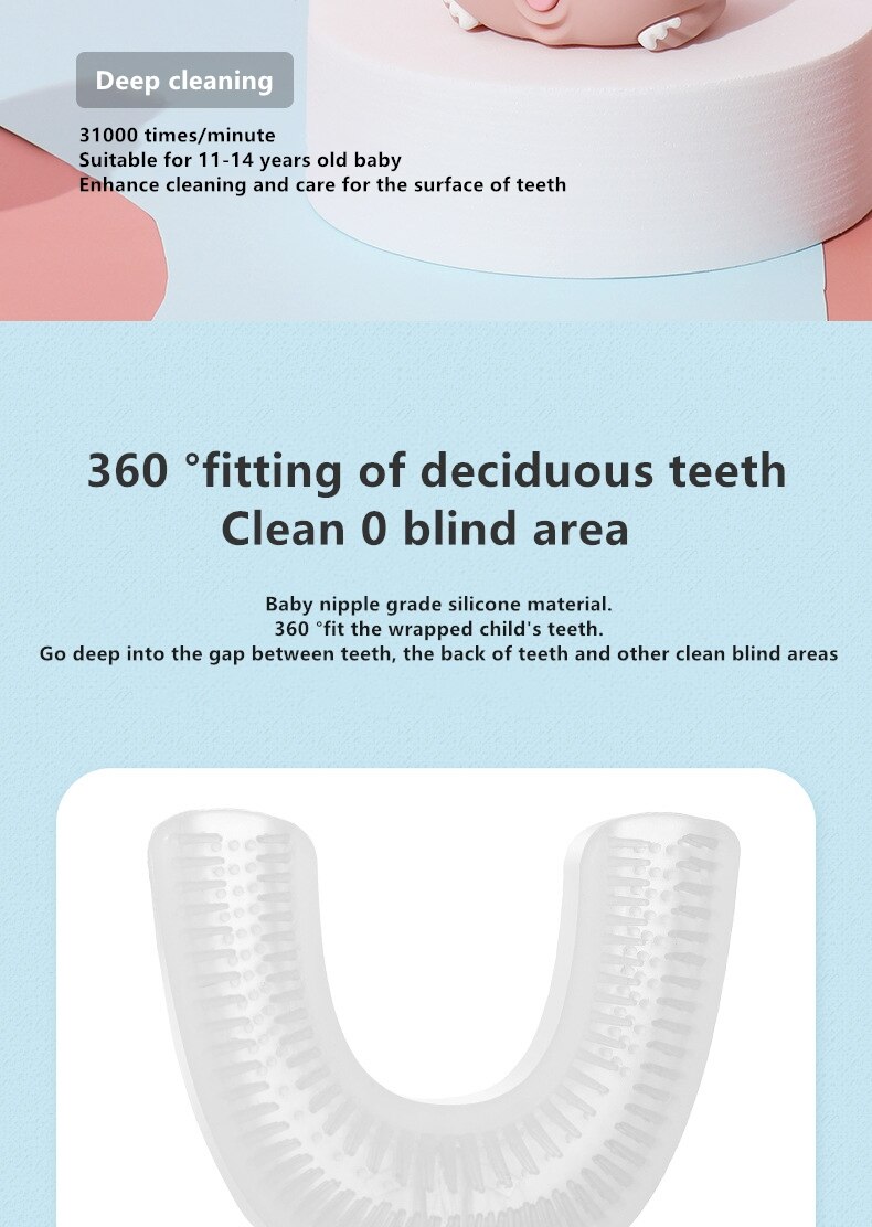 360 Degrees Sonic Electric Toothbrush Silicon Automatic