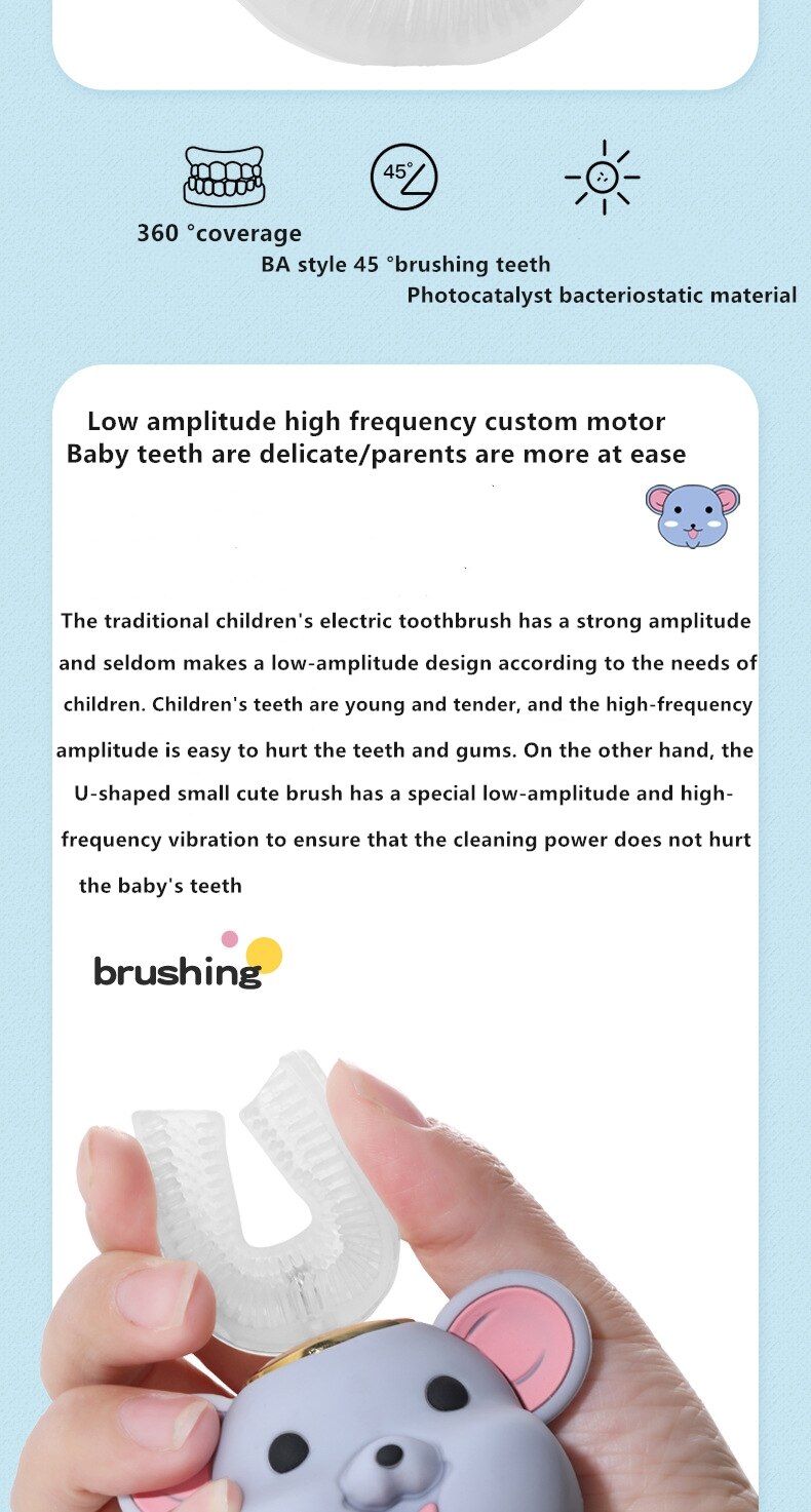 360 Degrees Sonic Electric Toothbrush Silicon Automatic