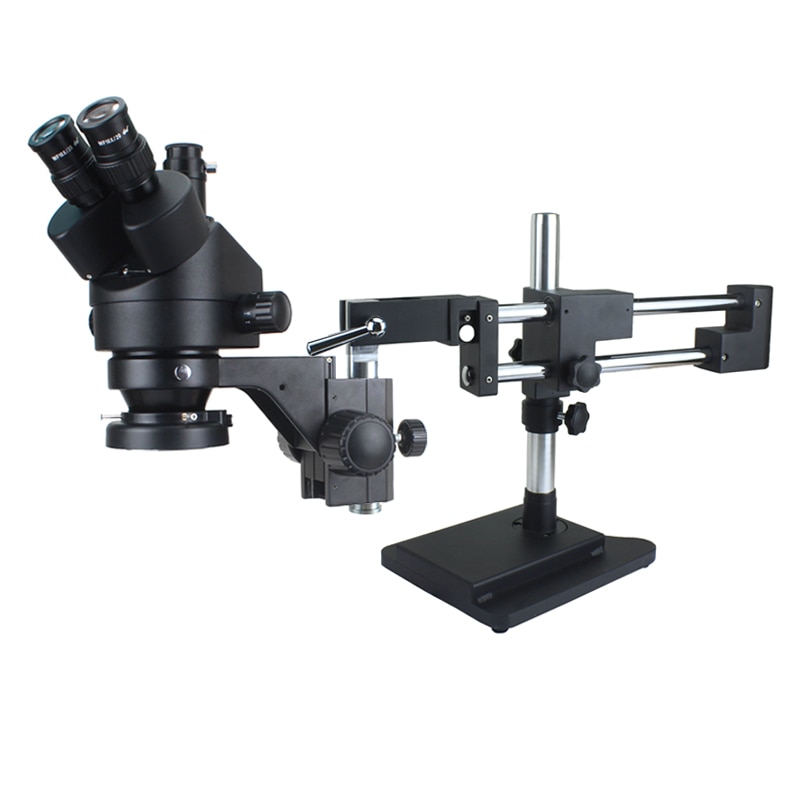 3.5X-90X Double Boom Zoom Simul Focal Trinocular Stereo