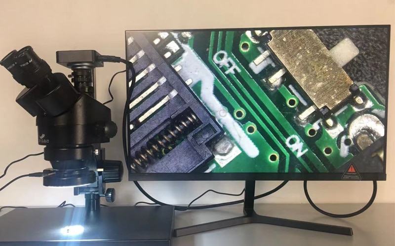 3.5X-90X Double Boom Zoom Simul Focal Trinocular Stereo