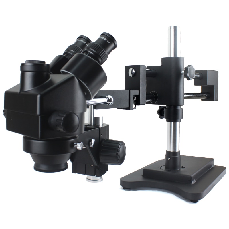 3.5X-90X Double Boom Zoom Simul Focal Trinocular Stereo