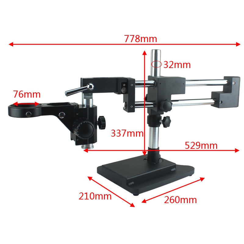 3.5X-90X Double Boom Zoom Simul Focal Trinocular Stereo 