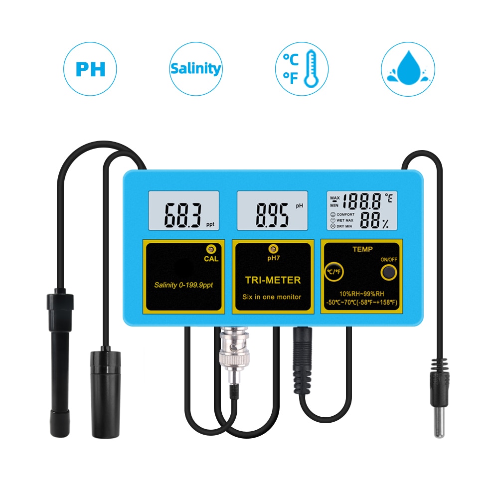 4 in 1 Online PH Salinity Temperature Humidity Water