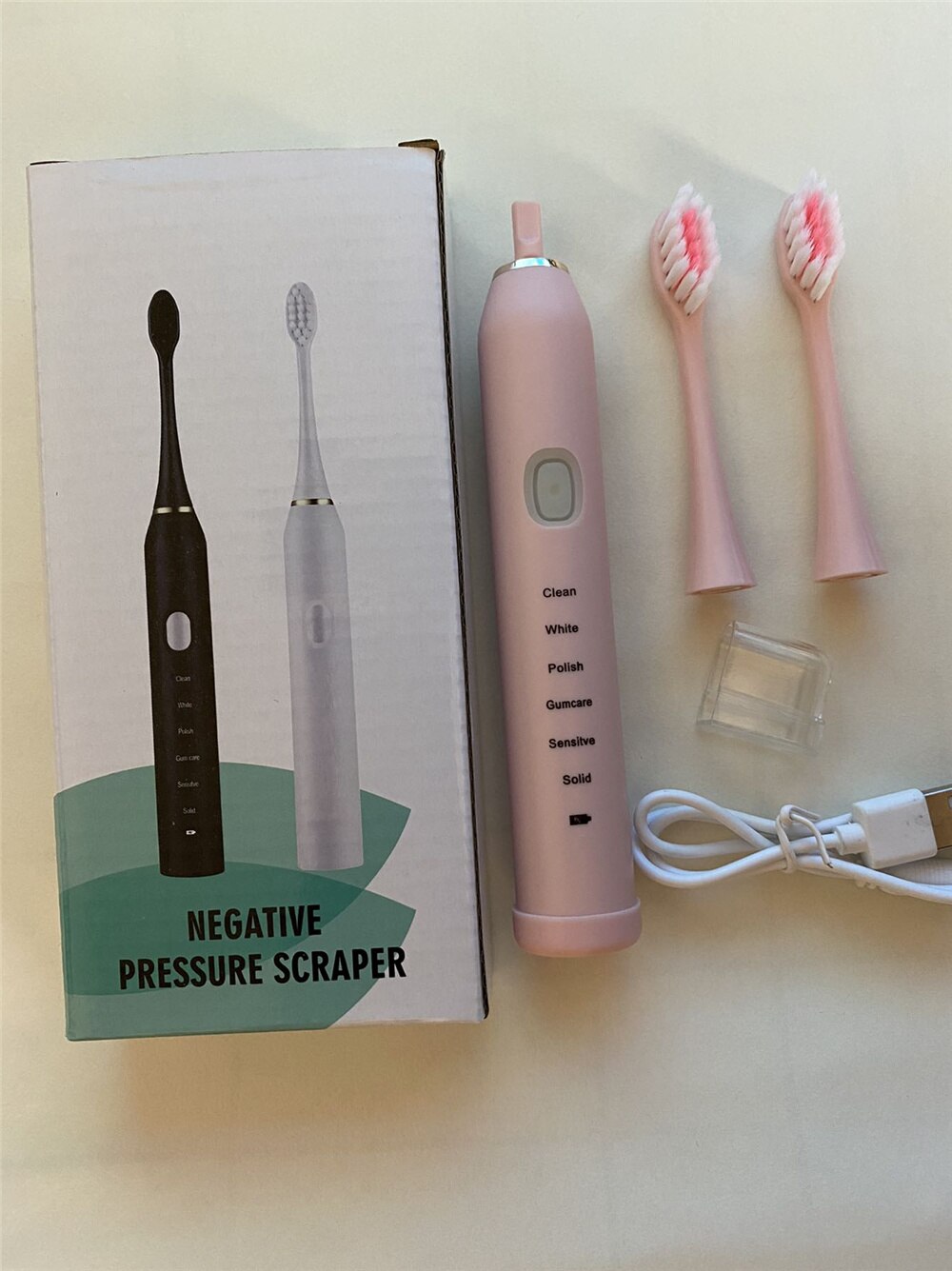 4 Pcs Electric Toothbrush Head Usb Charging Smart Sonic 