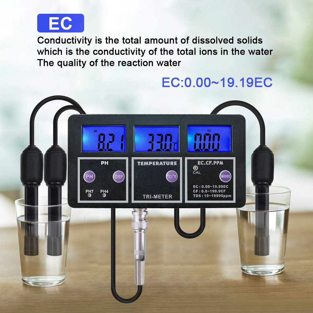 New 5 In 1 PH/ORP/TDS/EC/TEMP Meter