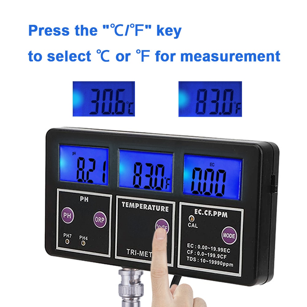 New 5 In 1 PH/ORP/TDS/EC/TEMP Meter