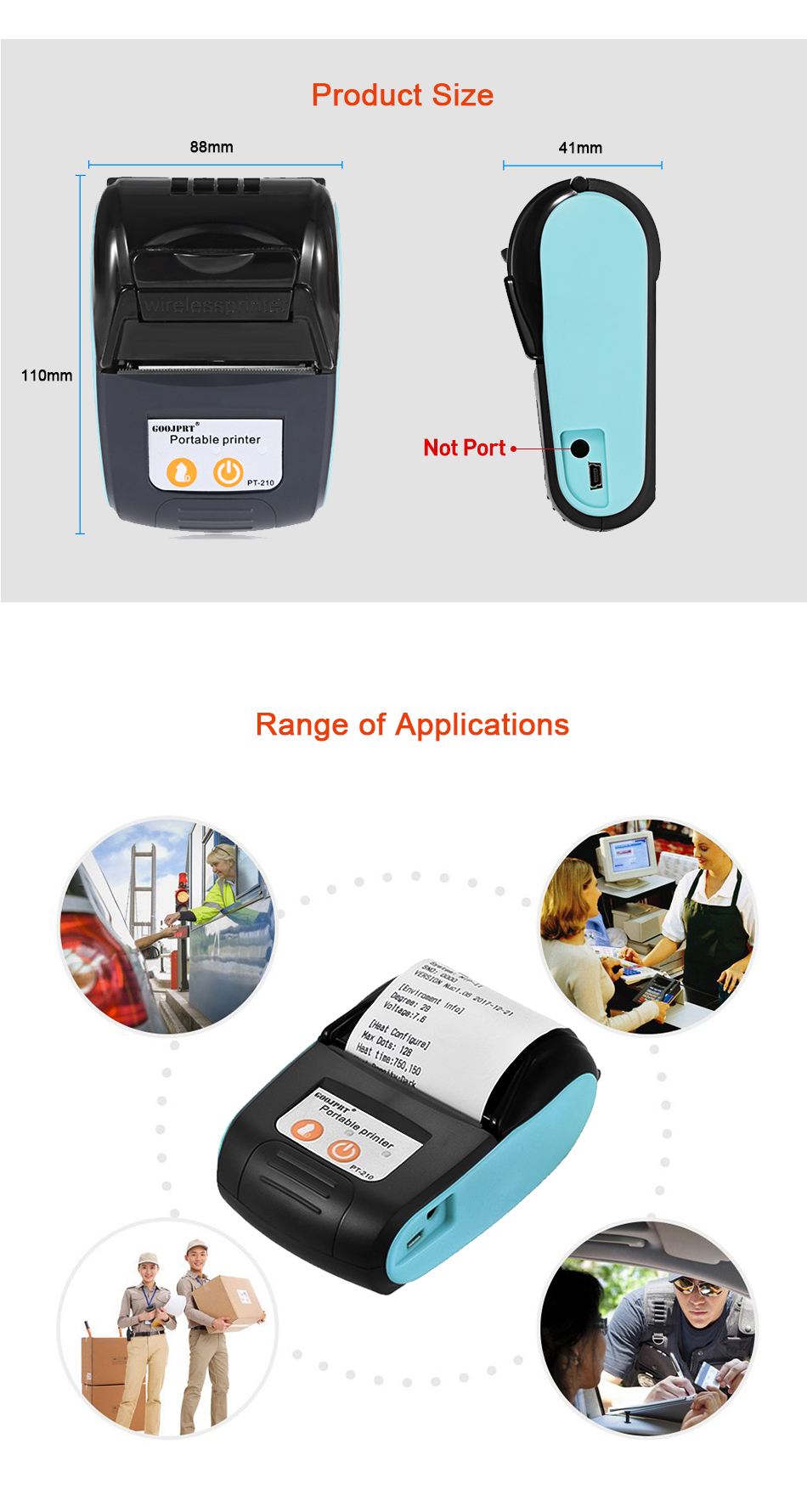 58mm Bluetooth Thermal Printer 