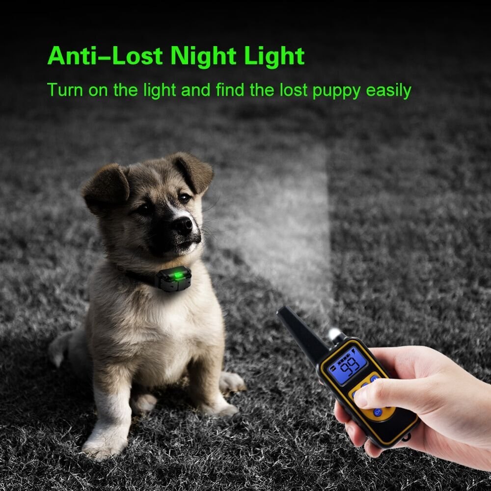 800m Pet Remote Control Dog Training Collar Waterproof R