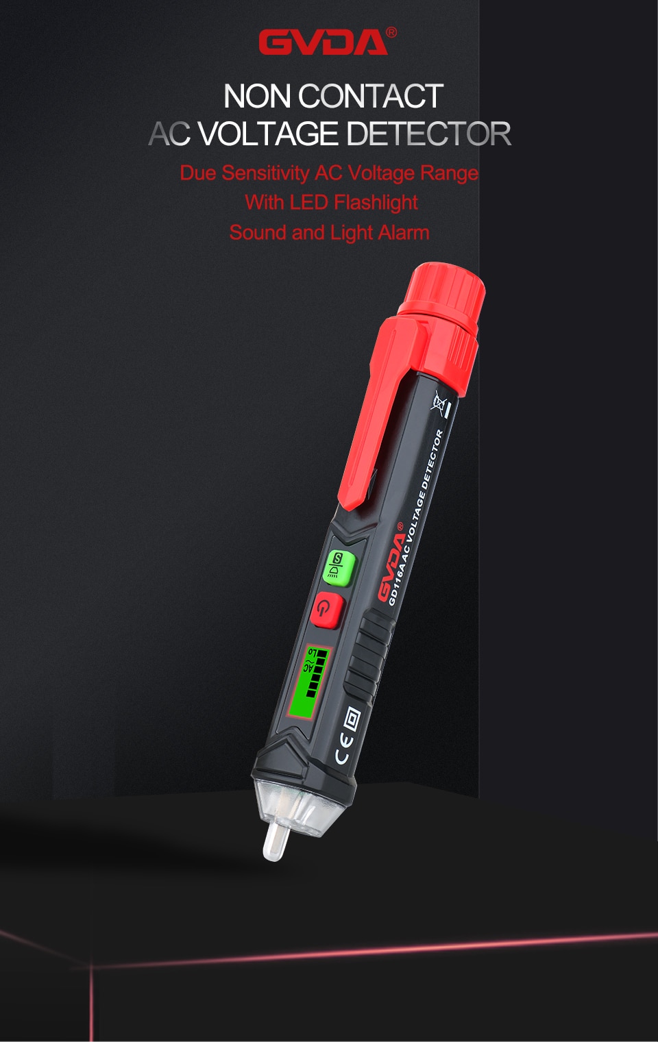 Intelligent Non-contact Alarm AC voltage detector meter