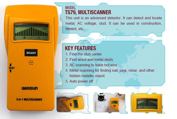 All-Sun TS79 Stud/Metal/AC Detector 