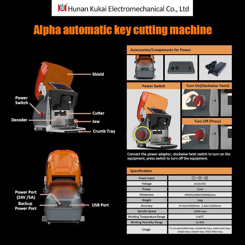 Alpha Automatic Key Cutting Machine