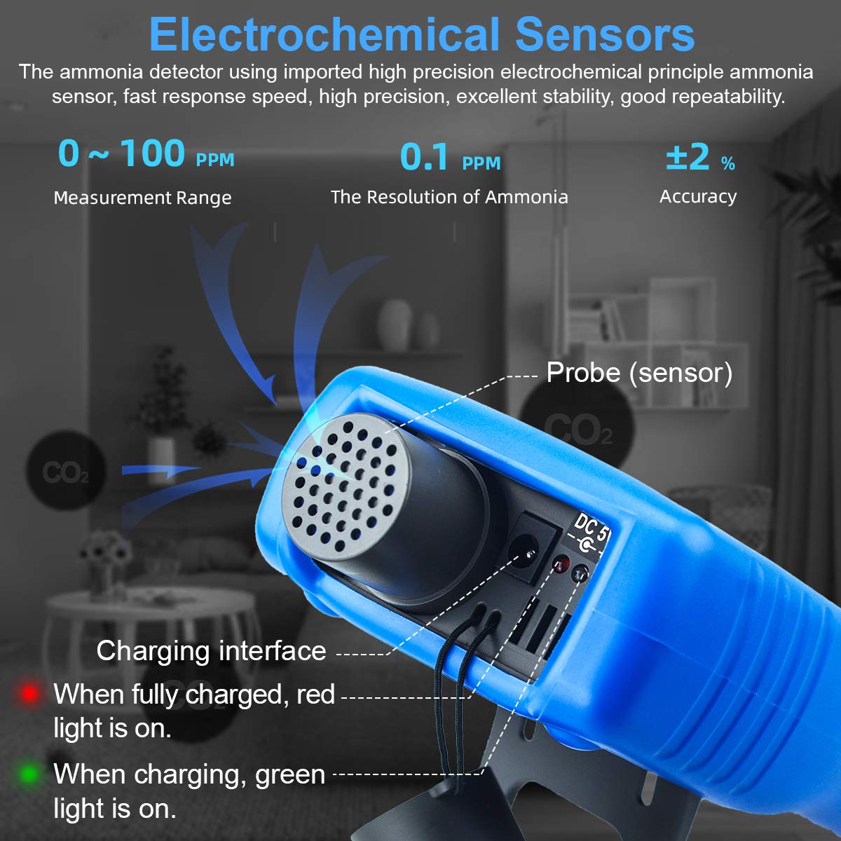 5800G Ammonia Gas Monitoring Detector 