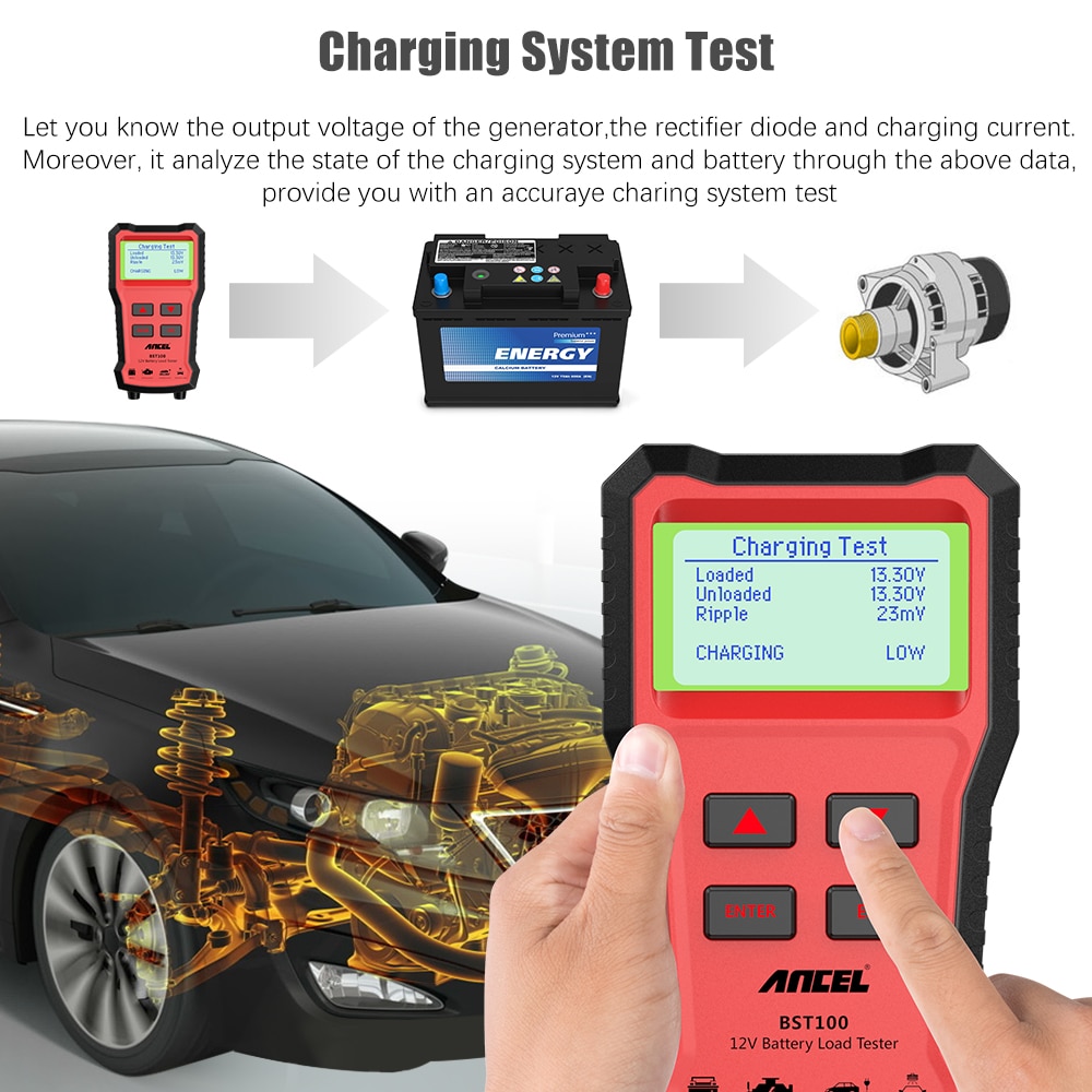 Ancel BST100 Car Battery Tester