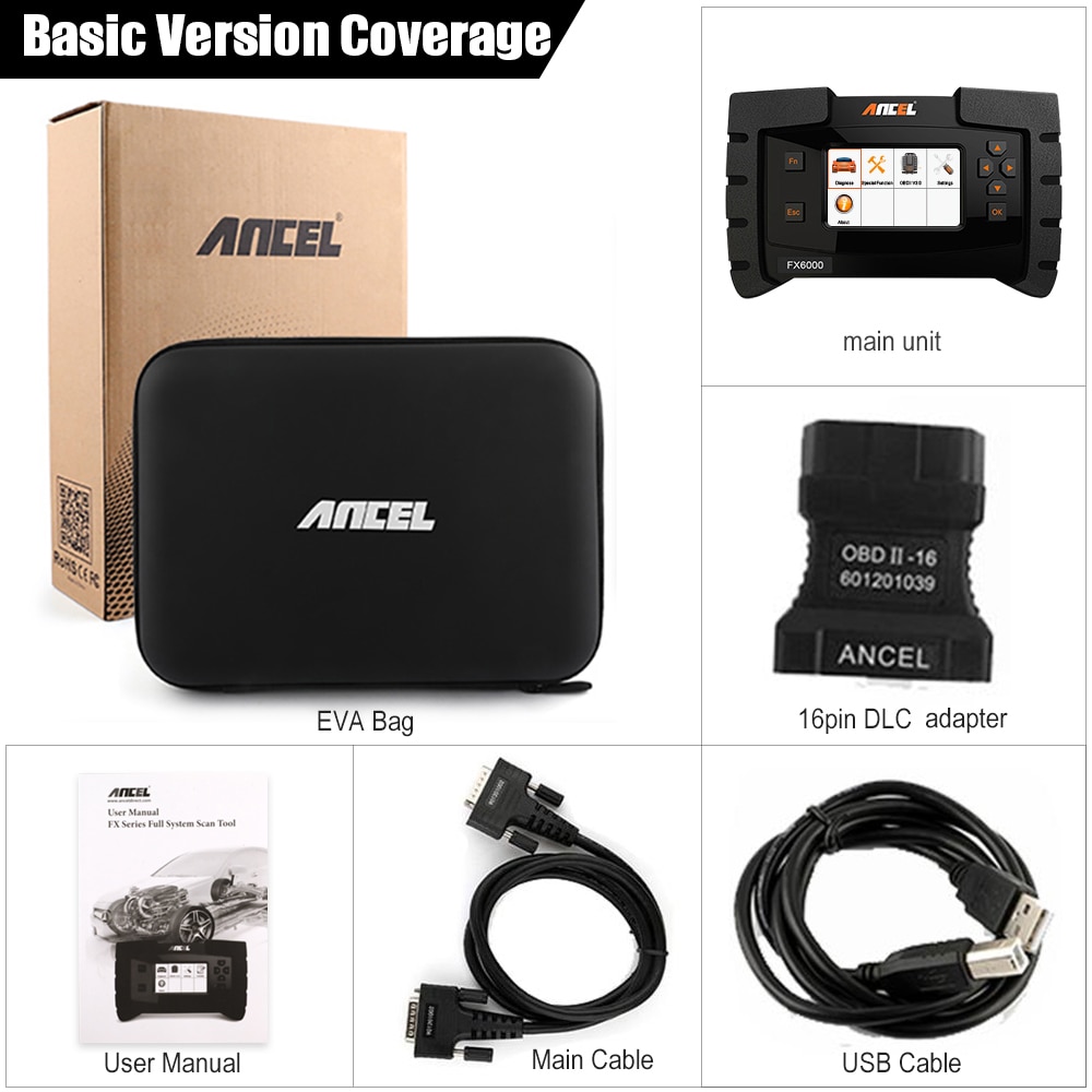 Ancel FX6000 OBD2 Car Diagnostic Scanner