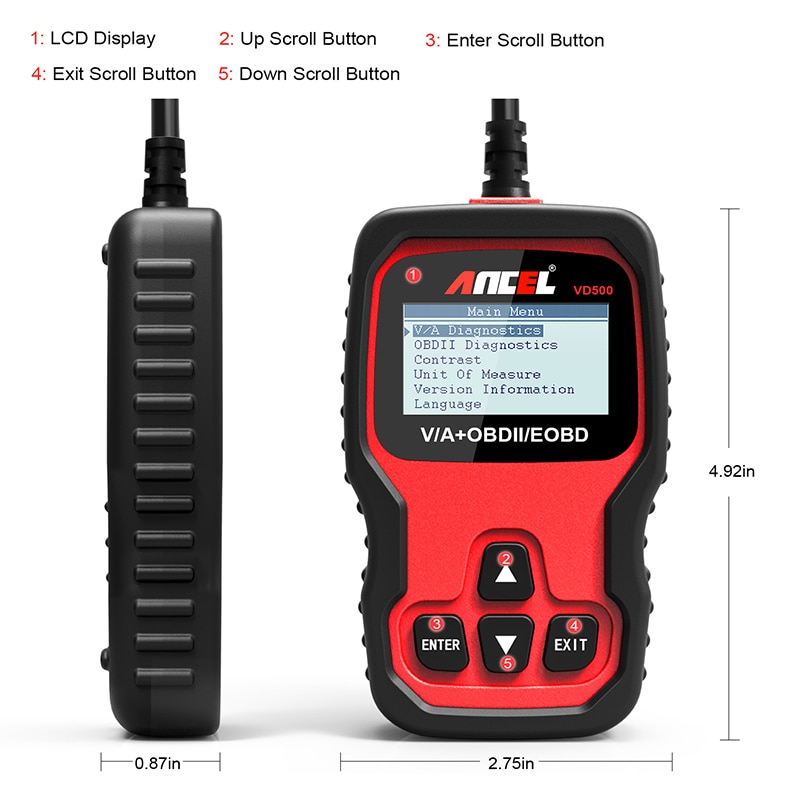 ANCEL VD500 OBD II Diagnostic Scanner