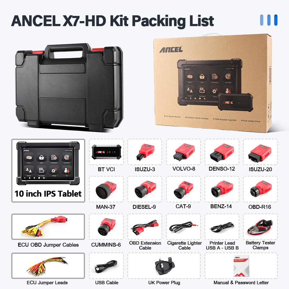 Ancel X7 HD Heavy Duty Truck Scanner