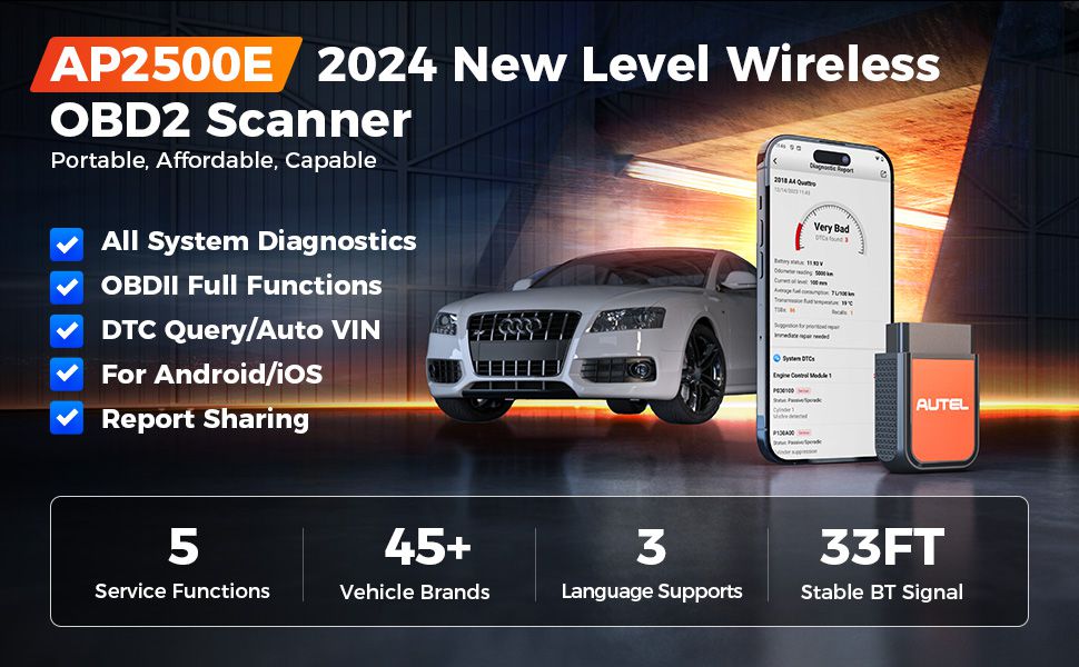 Autel AP2500E Bluetooth Code Reader