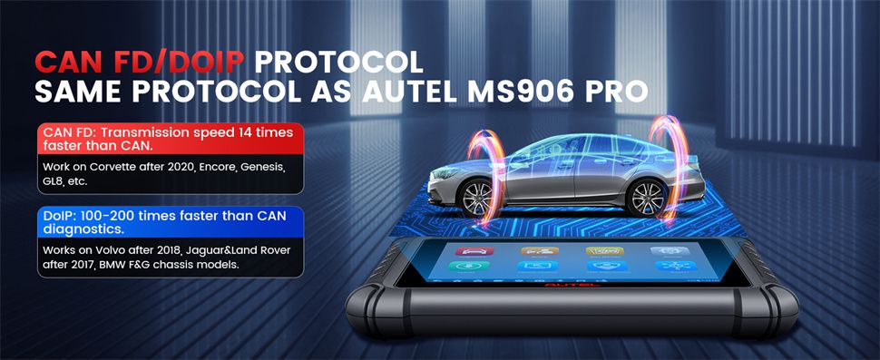 Autel MaxiCheck MX900 OBD2 All System Diagnostic Scanner, Bi-Directional Control, DoIP/CAN FD, Read/Clear Code, 40+ Service, Upgrade of MK808/MX808