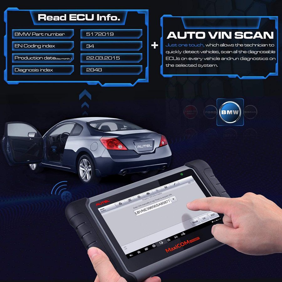 Autel MaxiCOM MK808Z-BT Bi-Directional Diagnostic Scanner