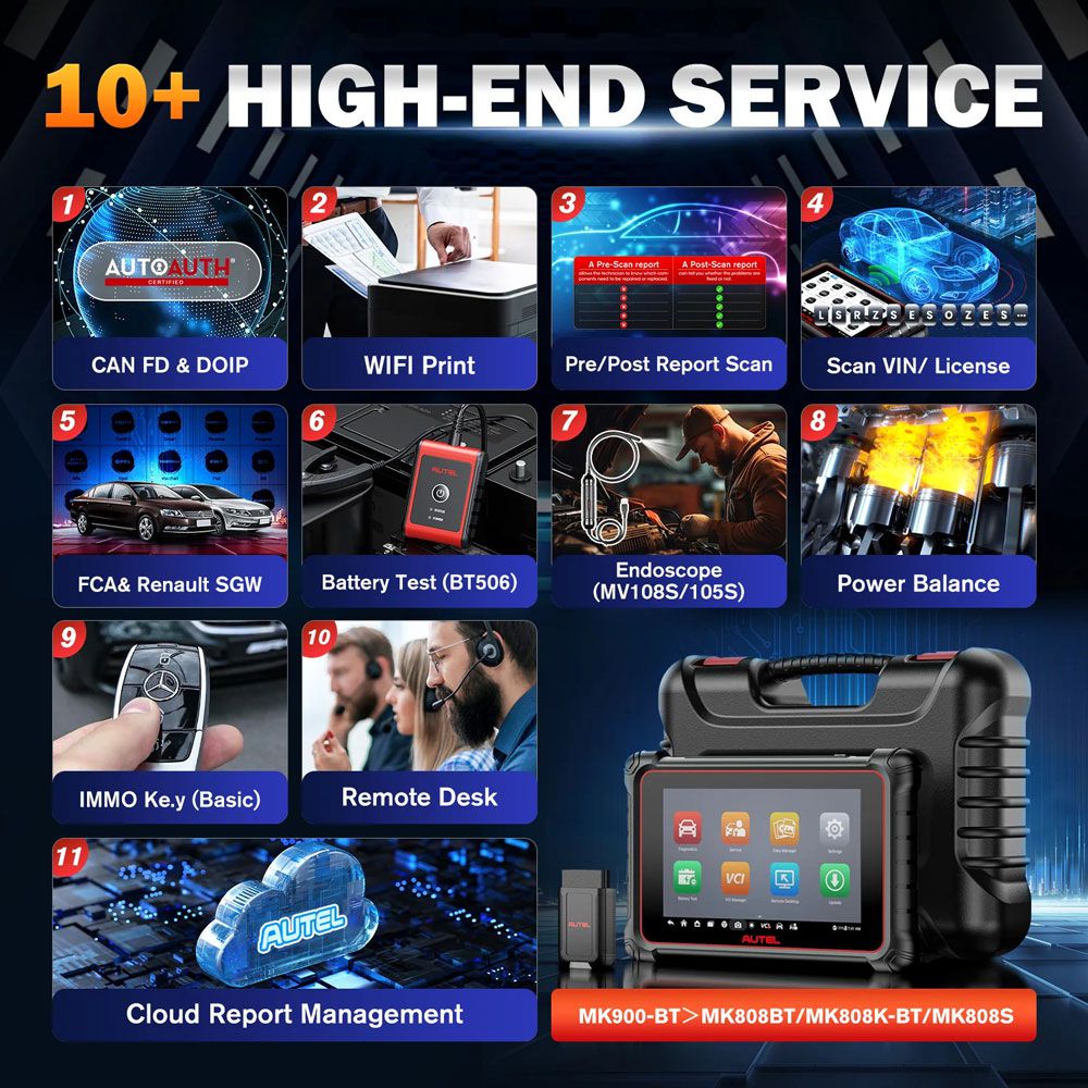 Autel MaxiCOM MK900-BT Bidirectional Diagnostic Scanner