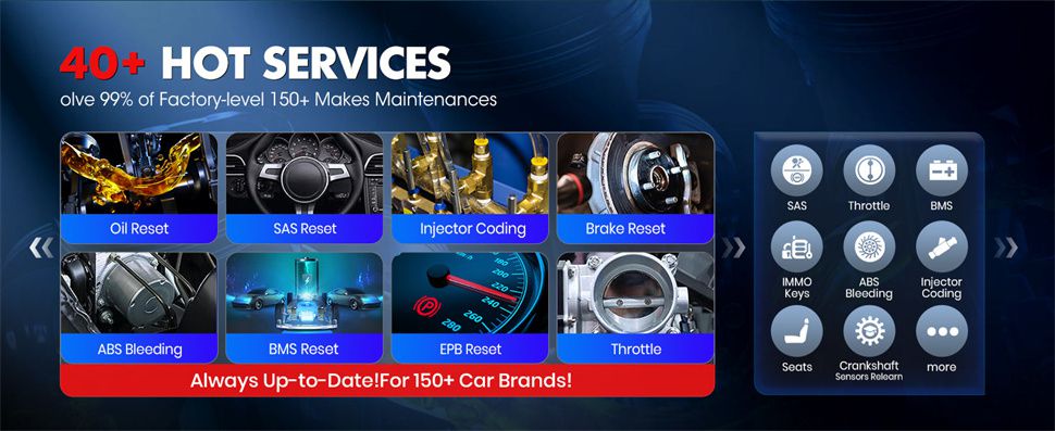 MaxiDAS DS900-BT with 40+ Hot Service Functions
