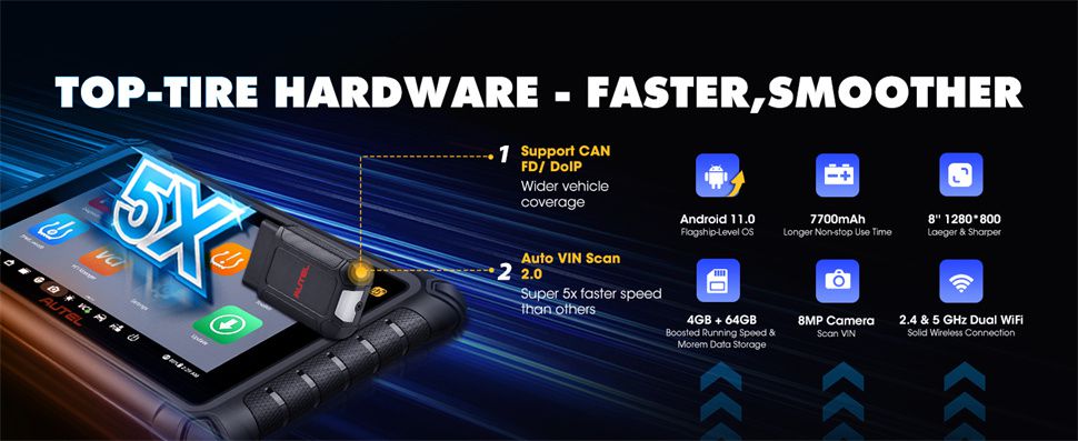 Autel MaxiDAS DS900TS DS900-TS Wireless TPMS Diagnostic Tool Advanced ECU Coding OE All System Diagnosis 40+ Services