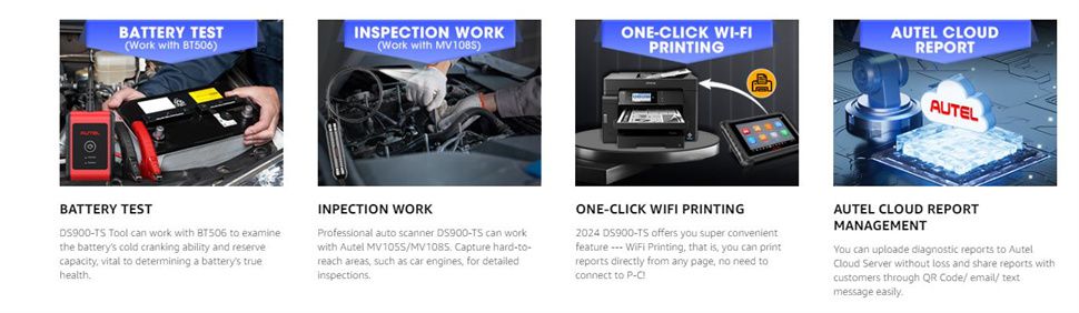 Autel MaxiDAS DS900TS DS900-TS Wireless TPMS Diagnostic Tool Advanced ECU Coding OE All System Diagnosis 40+ Services