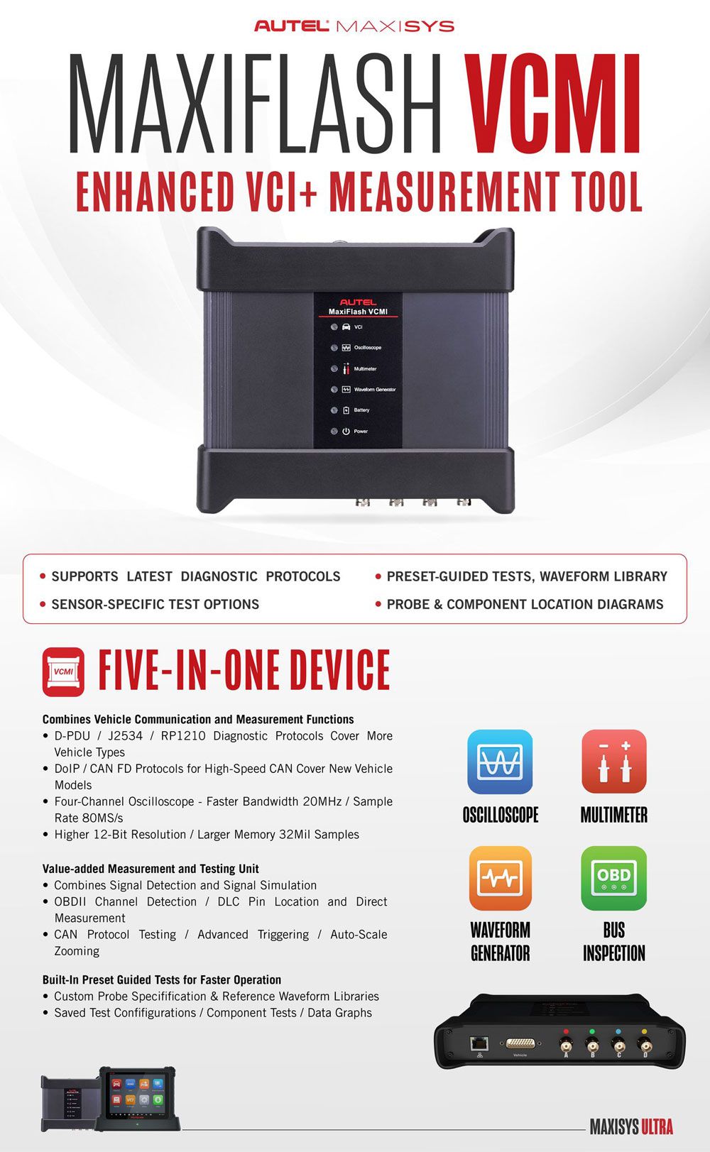 AUTEL MaxiFlash VCMI Enhanced VCI + Measurement Tool