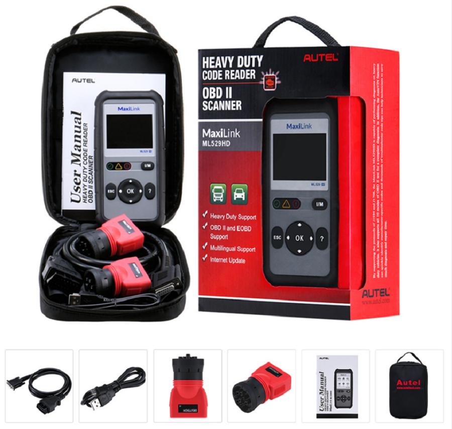 Autel MaxiLink ML529HD Heavy Duty Truck Diagnostic Scan Tool