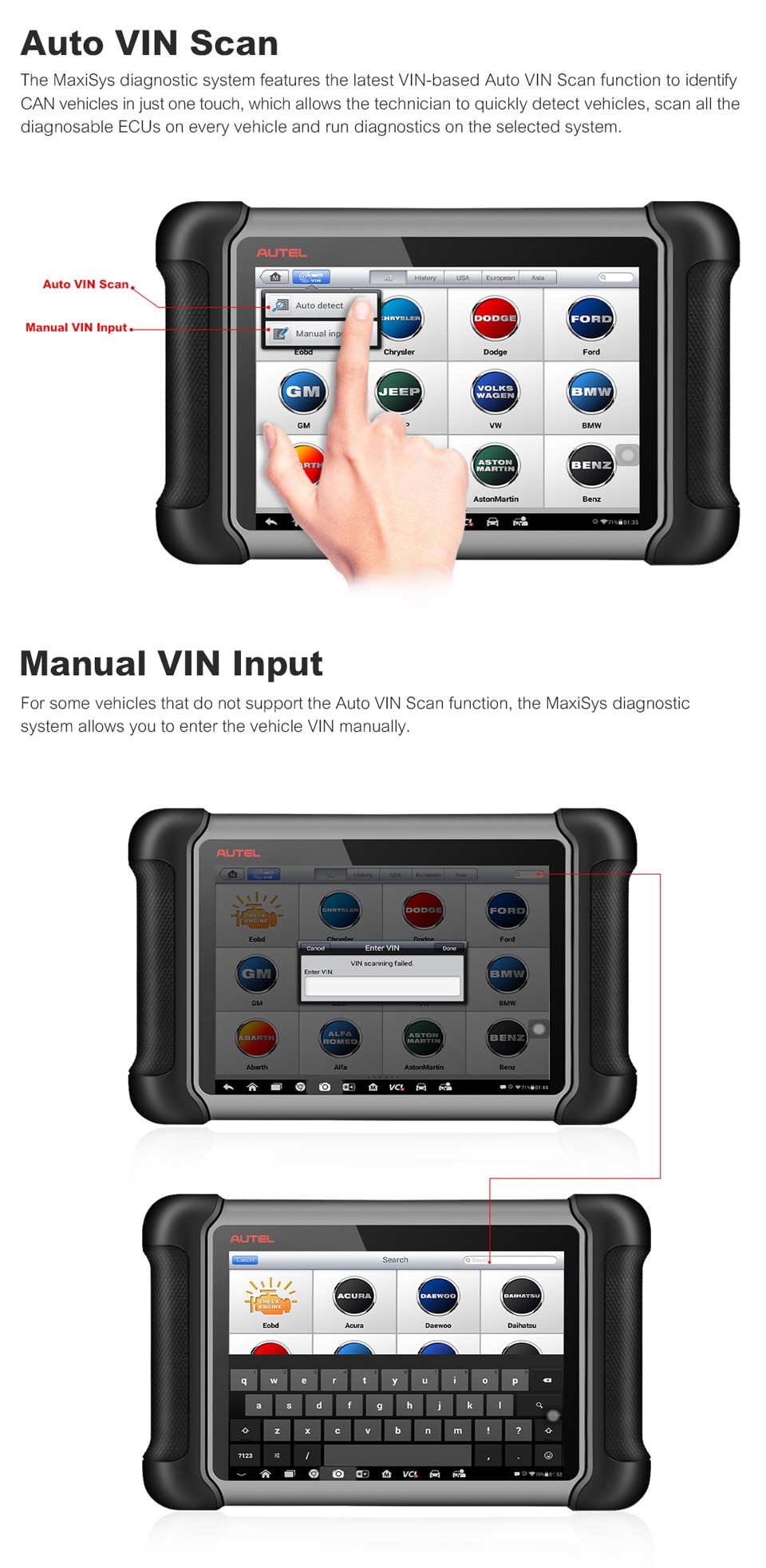 Autel MaxiSys MS906BT Auto Diagnostic Scanner