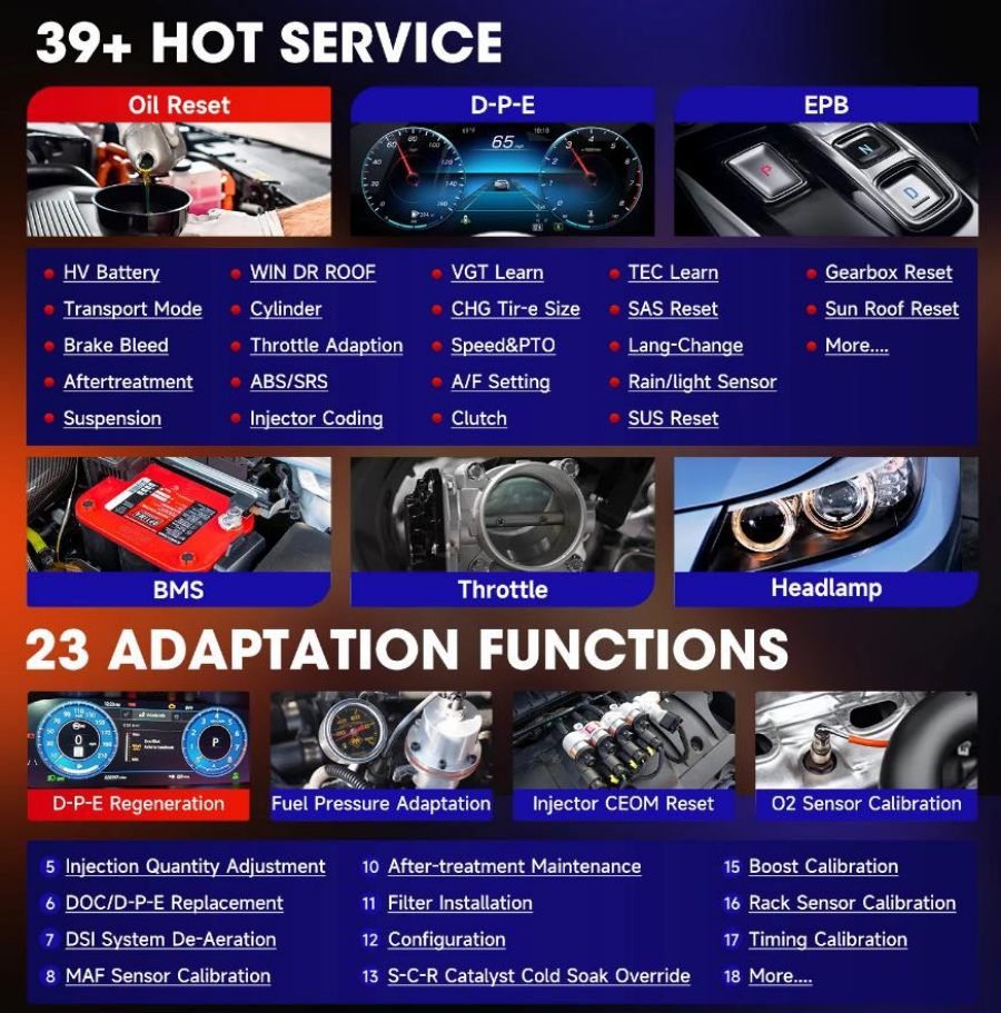 Autel Maxisys MS908CV II Heavy Duty Truck Scanner with J2534 ECU Programming