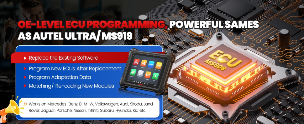 Autel MS909 ecu programming function