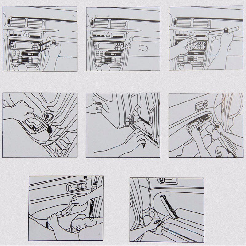 12PCS Portable Auto Car Radio Panel Door