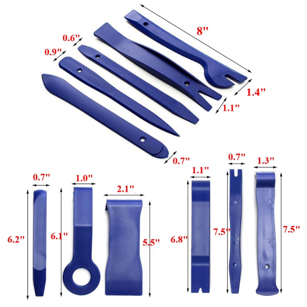 12PCS Portable Auto Car Radio Panel Door