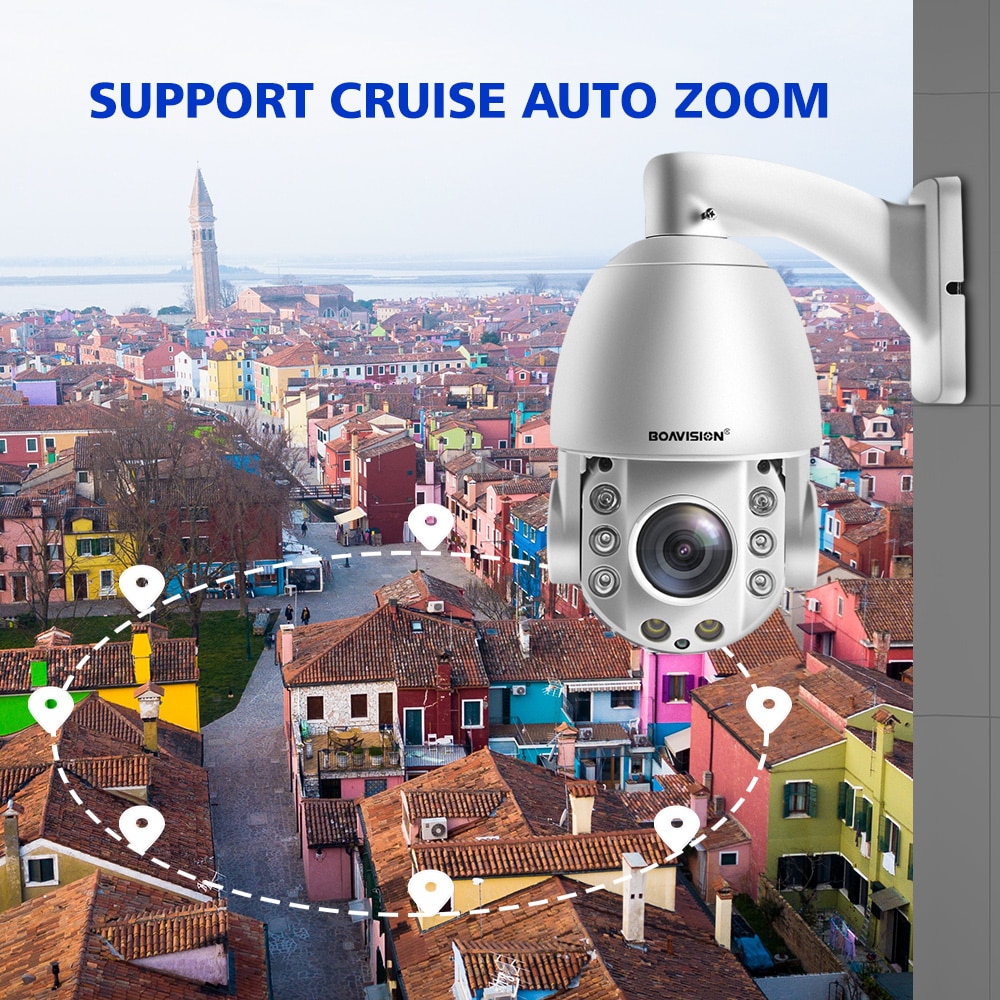 30X Zoom AI AUTO Tracking 5MP WIFI / POE/ 4G PTZ IP Came