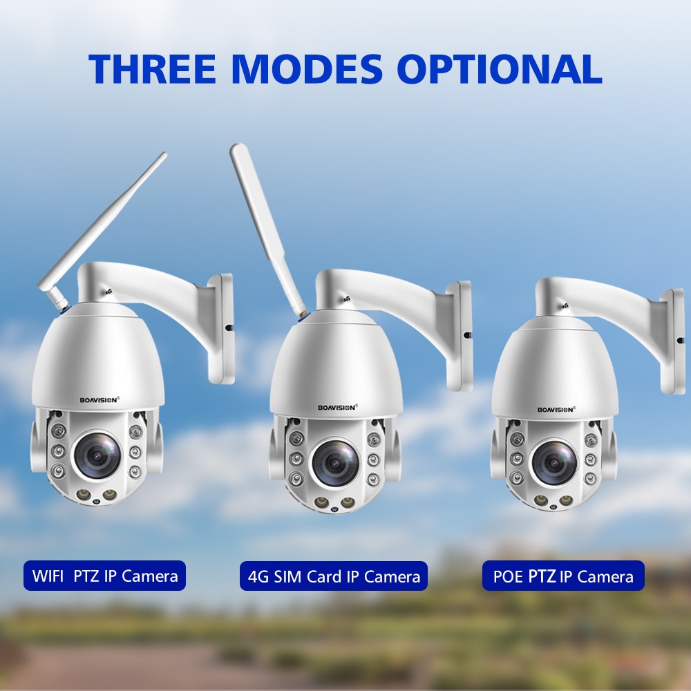 30X Zoom AI AUTO Tracking 5MP WIFI / POE/ 4G PTZ IP Came